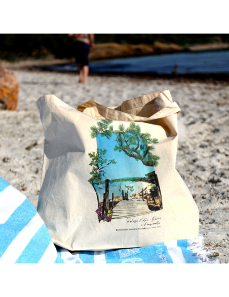 Tote-Bag Plage Notre-Dame à Porquerolles